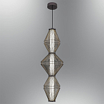 Подвесной светильник вертикальный с плетеным металлическим каркасом Metal Interweaving варинант исполнения - 1 | Loft Concept в Твери