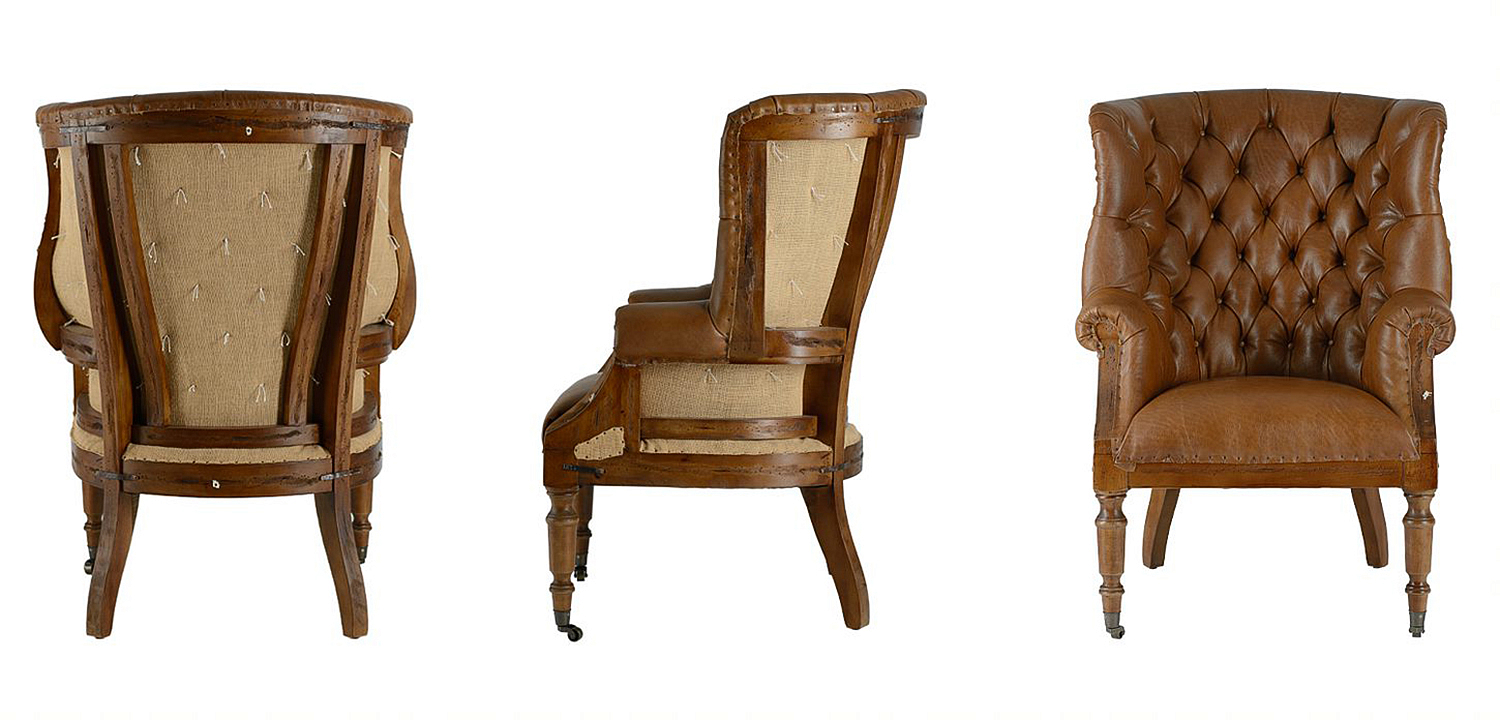 Кресло Meder Armchair натуральная кожа Кресло Meder Armchair натуральная кожа - Loft-Concept в Твери