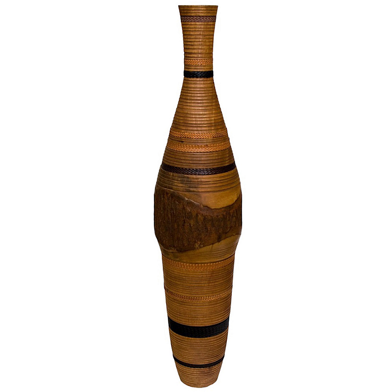Ваза деревянная Brown Vase of Thailand Коричневый в Твери | Loft Concept 