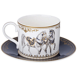 Чайный сервиз из фарфора с изображением лошадей на 6 персон 14 предметов Porcelain Horse Set варинант исполнения - 3 | Loft Concept в Твери
