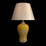 Настольная лампа желтая с изображением белых птиц Flight Among Acacia варинант исполнения - 2 | Loft Concept в Твери