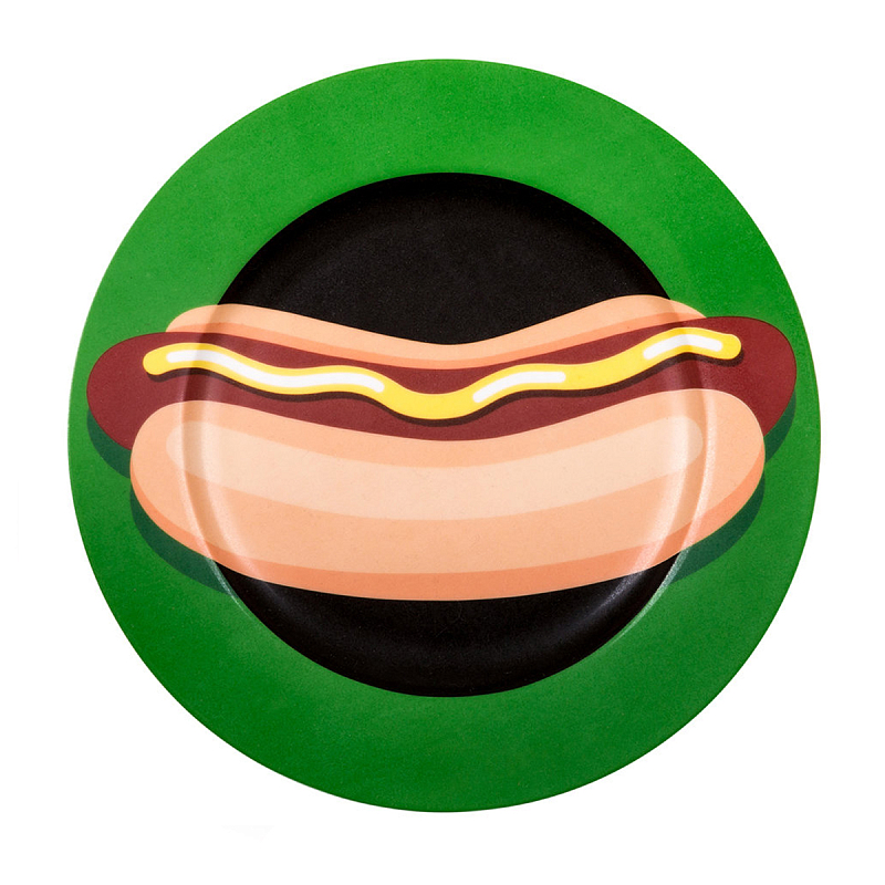 Тарелка Seletti Porcelain Plate Hot Dog Зеленый Тарелка Seletti Porcelain Plate Hot Dog Зеленый в Твери | Loft Concept