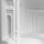 Встраиваемый в стену гипсовый светильник под покраску с арками и рельефными колоннами Antiquity Athena варинант исполнения - 8 | Loft Concept в Твери