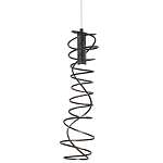 Подвесной светильник светодиодный из металла со спиральным декоративным элементом черный Metal Spiral варинант исполнения - 6 | Loft Concept в Твери