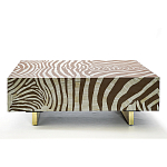 Кофейный стол Kenya Coffee Table Bone Inlay ZEBRA Beige  варинант исполнения - 2 | Loft Concept в Твери