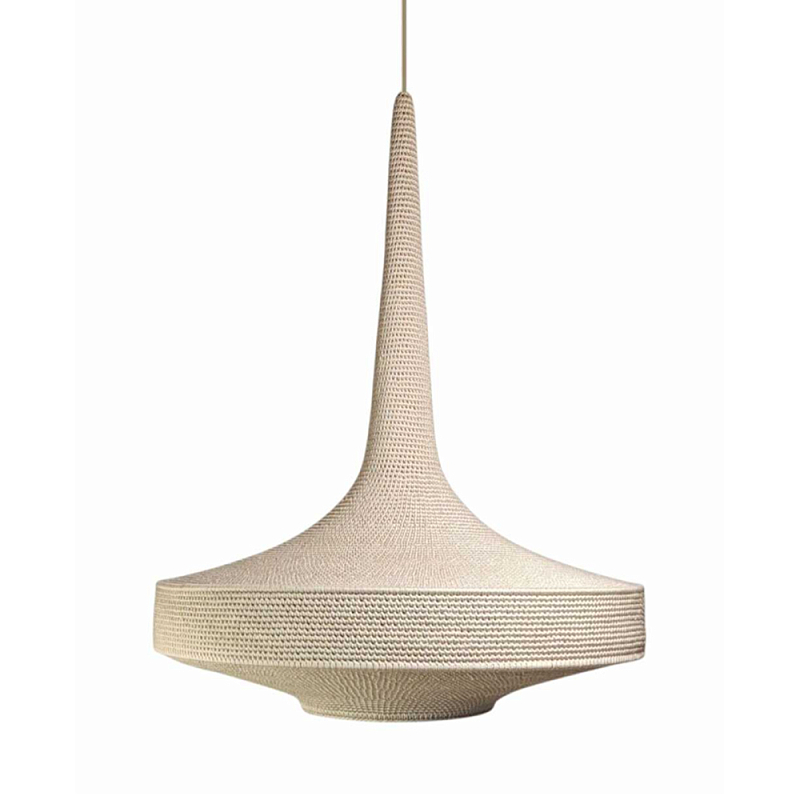 Подвесной вязаный бежевый светильник «Лампа Марракеша» Бежевый в Твери | Loft Concept 