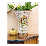 Ваза из фарфора с бронзовой стрекозой  Paradise Dragonfly варинант исполнения - 7 | Loft Concept в Твери