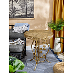 Столик приставной золотистый с орнаментом на столешнице Tanzania варинант исполнения - 4 | Loft Concept в Твери