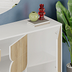 Комод с 3-мя дверцами и выдвижным ящиком цвета светлый дуб SPARK CONSOLE WHITE варинант исполнения - 4 | Loft Concept в Твери