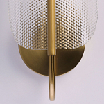 Бра с изогнутым рельефным плафоном Textured Glass варинант исполнения - 5 | Loft Concept в Твери