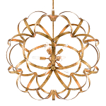 Люстра круглая в виде объёмного цветка Golden Flower Sphere варинант исполнения - 2 | Loft Concept в Твери