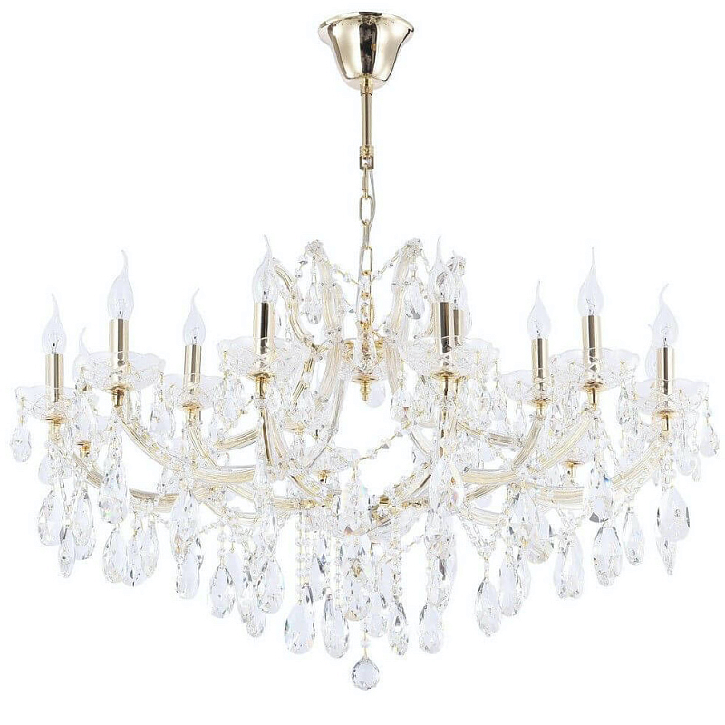 Люстра Pasquale Chandelier 18 Золотой Прозрачный Люстра Pasquale Chandelier 18 Золотой Прозрачный в Твери | Loft Concept