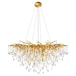 Люстра подвесная с прозрачными стеклянными подвесками в форме капель Диаметр 100 см Droplet Chandelier варинант исполнения - 2 | Loft Concept в Твери