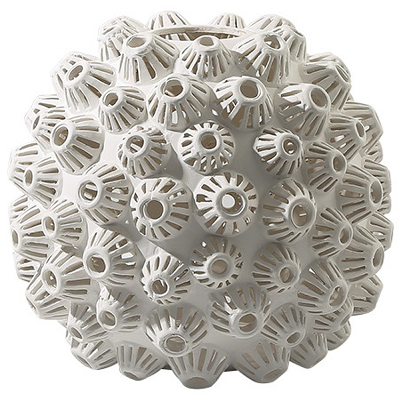 Декоративная ваза Unique Sea Urchin White Vase Белый Декоративная ваза Unique Sea Urchin White Vase Белый в Твери | Loft Concept