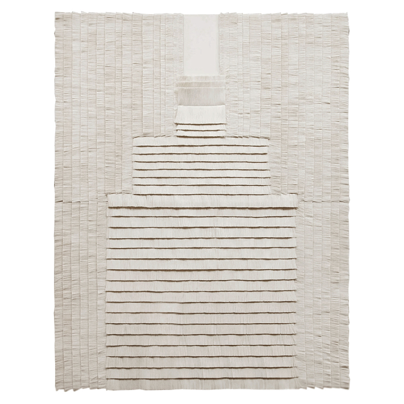 Большое Панно Абстракция белые нити Huipil Wall Hanging Молочный в Твери | Loft Concept 