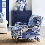 Кресло Trumann Club Chair Blue Landscape синий пейзаж варинант исполнения - 3 | Loft Concept в Твери