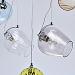 Люстра линейная с 5-ю разноцветными стеклянными плафонами Kaleido варинант исполнения - 12 | Loft Concept в Твери