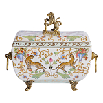 Шкатулка с фигуркой льва на крышке Eden Garden варинант исполнения - 3 | Loft Concept в Твери