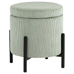 Светло-зеленый пуф на черных ножках SANJAY варинант исполнения - 1 | Loft Concept в Твери