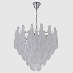 Люстра с подвесками из рифленного стекла в форме капель Textured Glass Chandelier варинант исполнения - 4 | Loft Concept в Твери