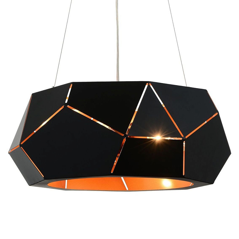 Люстра Volume Squarу Chandelier Черный Золотой в Твери | Loft Concept 