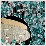 Люстра зеленая каскадная Green Light CascadeDroplet Chandelier варинант исполнения - 3 | Loft Concept в Твери