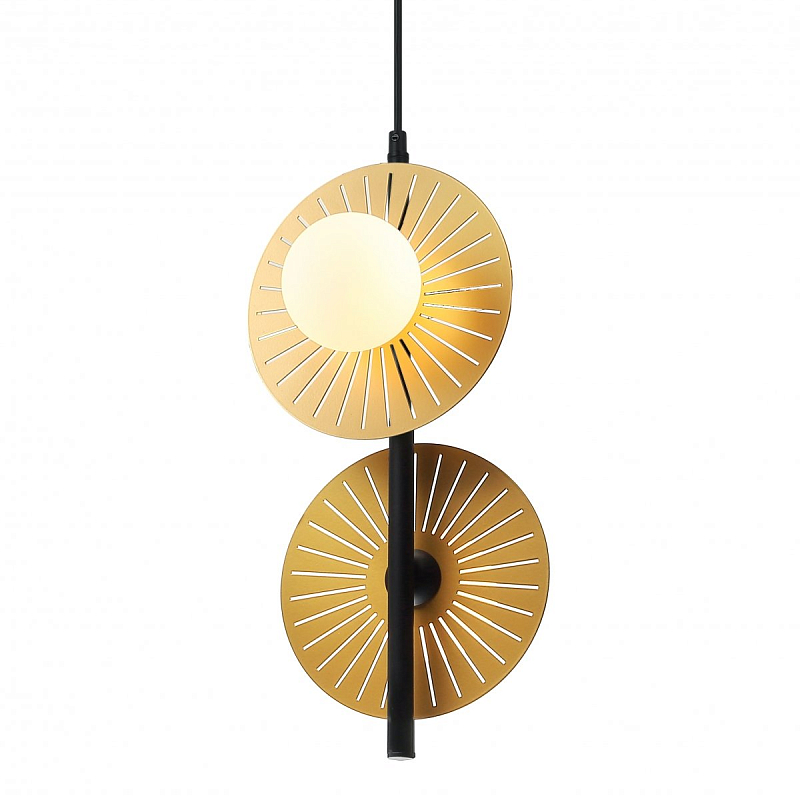 Люстра Balls & Discs Vertical 2 Белый Золотой Черный в Твери | Loft Concept 