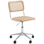 Офисный стул из ротанга на колёсах June Rattan Wicker Chair варинант исполнения - 1 | Loft Concept в Твери