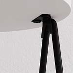 Стол приставной с 2-мя круглыми белыми столешницами ESSEL SIDE TABLE WHITE варинант исполнения - 2 | Loft Concept в Твери