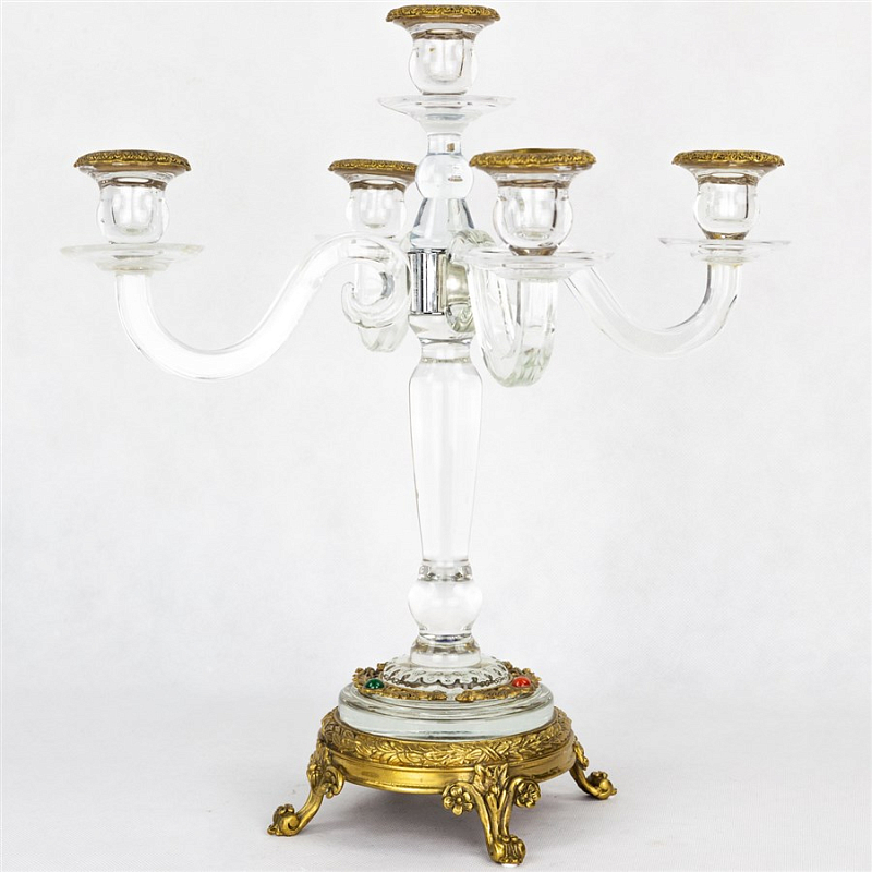 Подсвечник Transparent Candlestick Бронза Прозрачный (Transparent) Подсвечник Transparent Candlestick Бронза Прозрачный (Transparent) в Твери | Loft Concept