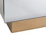 Столик журнальный зеркальный с золотым декором Gold Painted Mirror Table варинант исполнения - 3 | Loft Concept в Твери