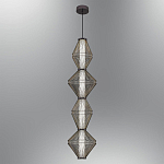 Подвесной светильник вертикальный с плетеным металлическим каркасом Metal Interweaving варинант исполнения - 2 | Loft Concept в Твери