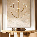 Люстрас 6-ю мраморными плафонами в форме купола Light Warm Light варинант исполнения - 3 | Loft Concept в Твери