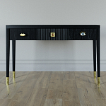 Дизайнерский Письменный стол Elsa Dreams Black с тремя ящиками варинант исполнения - 1 | Loft Concept в Твери