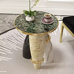 Дизайнерский журнальный стол круглый на 3-х фигурных ножках Cuzadit варинант исполнения - 1 | Loft Concept в Твери