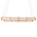 Люстра прямоугольная с текстурным природным рисунком IceFlame варинант исполнения - 4 | Loft Concept в Твери