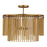 Потолочный светильник двухъярусный золотого цвета Metal Tentacles варинант исполнения - 3 | Loft Concept в Твери