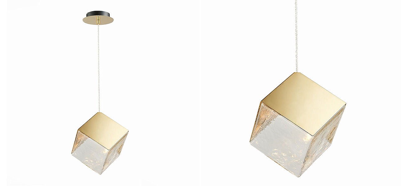 Подвесной светильник Lamp golden cube Подвесной светильник Lamp golden cube - Loft-Concept в Твери