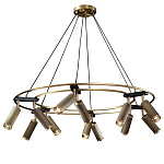 Люстра круглая с медными фактурными плафонами Trustworthiness варинант исполнения - 1 | Loft Concept в Твери