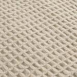 Плед из шерсти бежевого цвета с бахромой Waffle Comfort варинант исполнения - 2 | Loft Concept в Твери