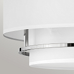 Потолочный светильник с двухслойным белым текстильным абажуром Hinkley варинант исполнения - 11 | Loft Concept в Твери