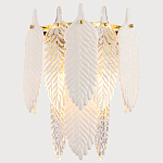 Бра с декором из рельефного стекла в виде перьев Abelia Feather Wall Lamp варинант исполнения - 2 | Loft Concept в Твери
