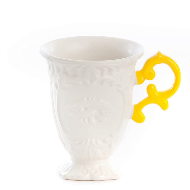 Кружка Seletti I-Mug Yellow Белый Желтый Кружка Seletti I-Mug Yellow Белый Желтый в Твери | Loft Concept