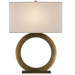 Настольная лампа с корпусом в форме кольца и прямоугольным абажуром French Ring варинант исполнения - 3 | Loft Concept в Твери