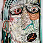 Арт-Объект плетеный из нитей большой портрет Joana Schneider  варинант исполнения - 2 | Loft Concept в Твери