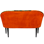 Диван двухместный из натурального бука оранжевый с цветным принтом Impressionism in Art варинант исполнения - 2 | Loft Concept в Твери