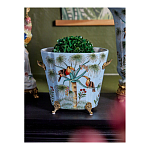 Кашпо из голубого фарфора с бронзовыми элементами Blue Garden варинант исполнения - 5 | Loft Concept в Твери