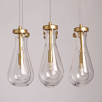 Люстра с 7-ю прозрачными плафонами из стекла в форме капли Lucid Rain  варинант исполнения - 6 | Loft Concept в Твери