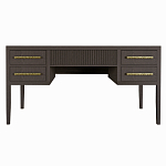 Большой Рабочий стол Primo с 5 выдвижными ящиками Темный орех варинант исполнения - 7 | Loft Concept в Твери