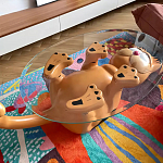 Дизайнерский журнальный стол с основанием в виде кота Bivan варинант исполнения - 2 | Loft Concept в Твери